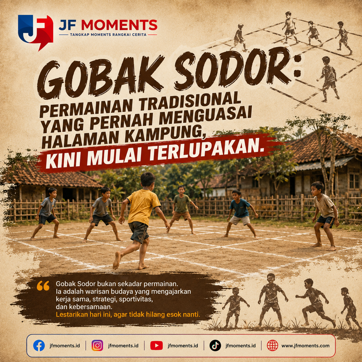 Gobak Sodor: Permainan Tradisional yang Pernah Menguasai Halaman Kampung, Kini Mulai Terlupakan
